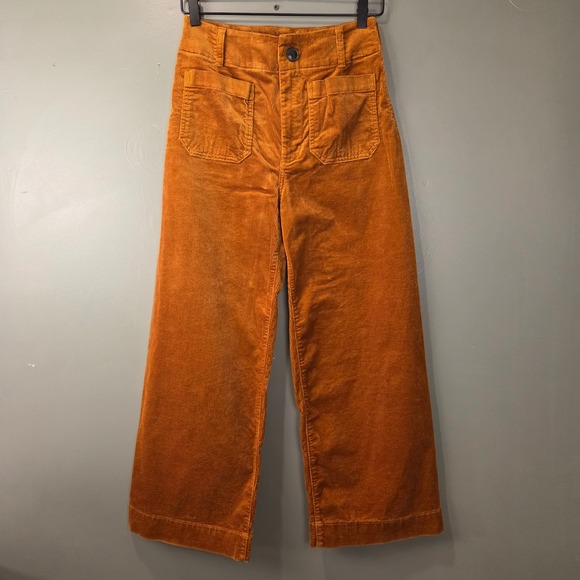 Maeve Pants - Maeve by Anthropologie Colette Corduroy Cropped Wide Leg Pants Women's Size 28